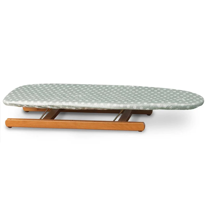 ARIT Stirosvelto – Table à repasser pliable en hêtre massif, plateau 85 × 32 cm, couleur cerisier