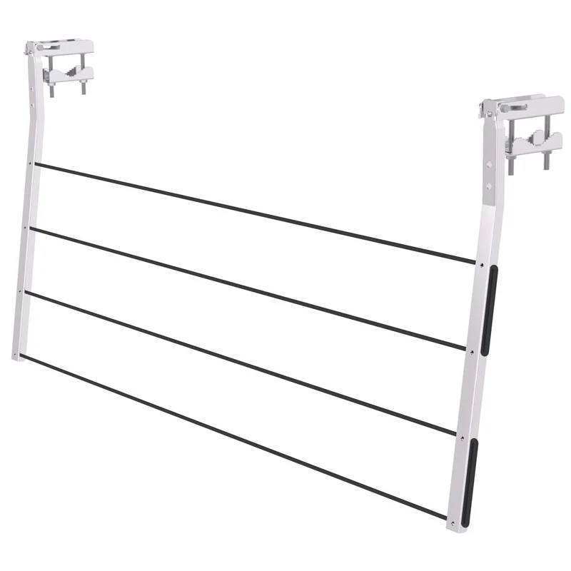 Colombo BALCONY - Etendoir a Linge Exterieur, supports de balcon, Sechoir a linge, blocage en 3 positions, charge max.15kg, Cordes à linge non incluses