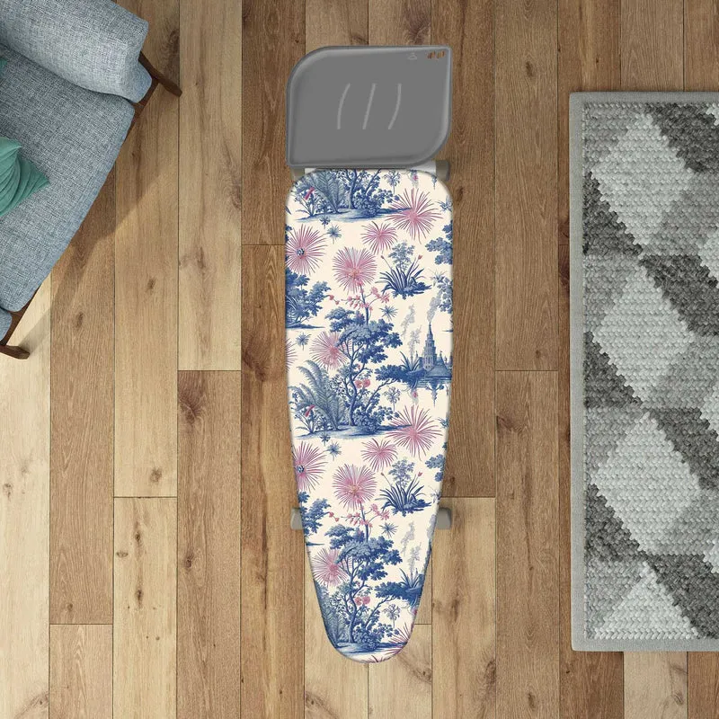 Colombo Spring Blossom - Housse table à repasser, format XL 140 × 55 cm, 100 % Сoton et Molleton épais, avec clip de fixation, Fabriquée en Italie