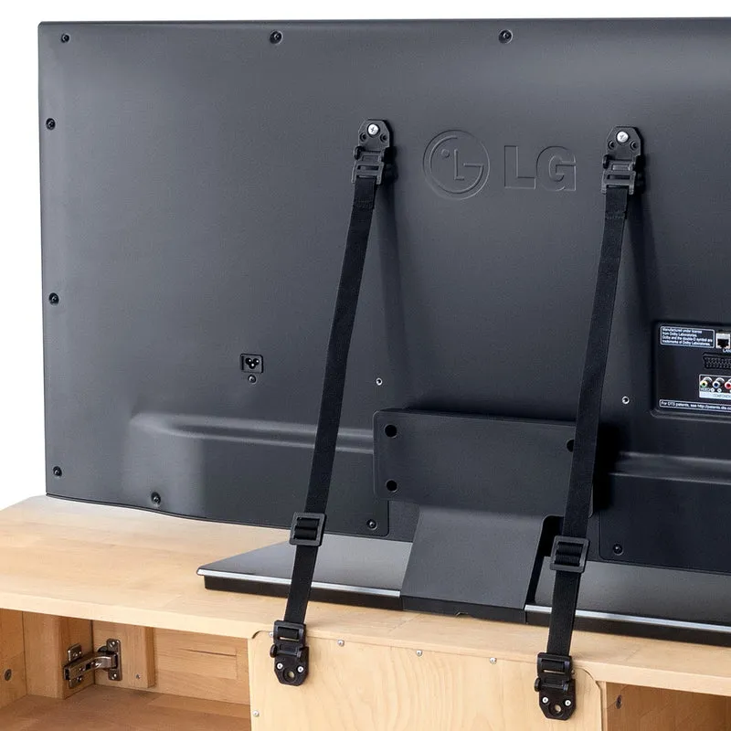 Tatkraft Protect - 4 sangles de sécurité pour téléviseur et meubles, 2 blanches et 2 noires