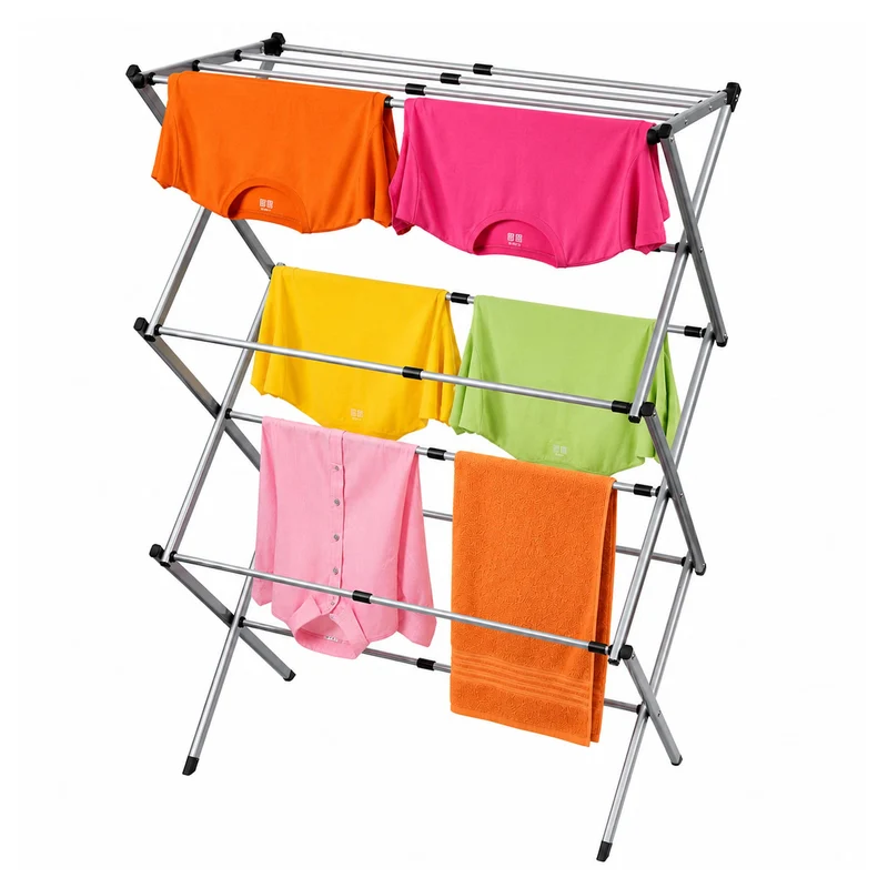 art moon Gobi – Étendoir à linge extensible et pliable, jusqu’à 10 kg, 44–75 × 37 × 105 cm, acier peint