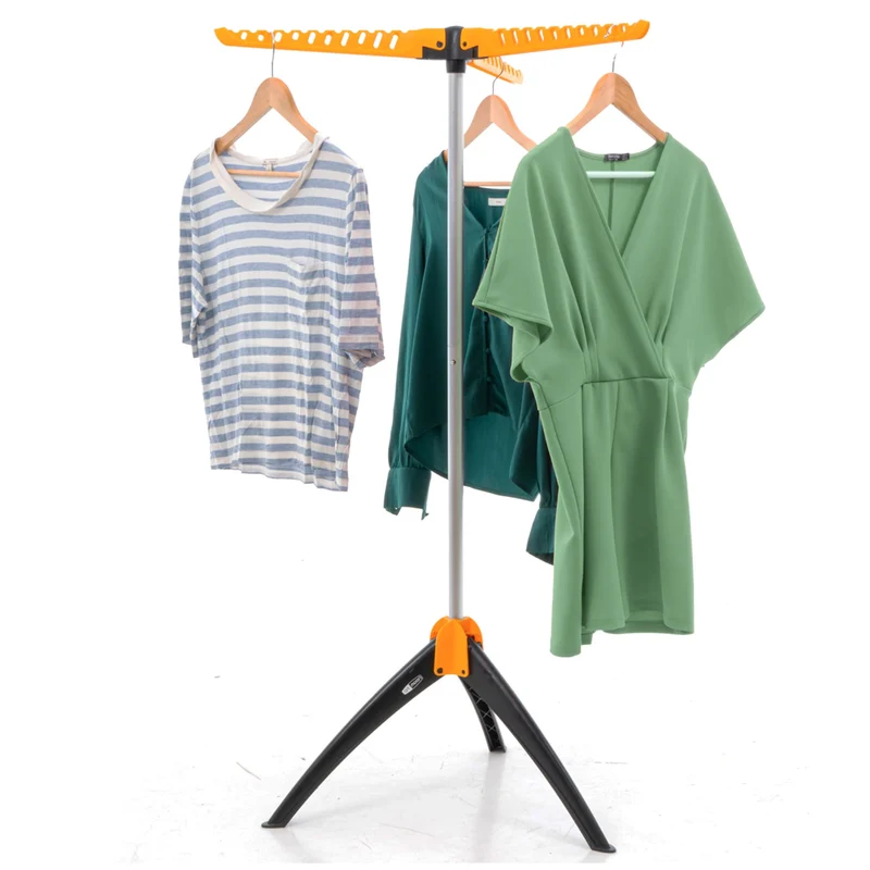art moon Elm – Étendoir à linge pliable sur pied pour 63 cintres, jusqu’à 22 kg, compact