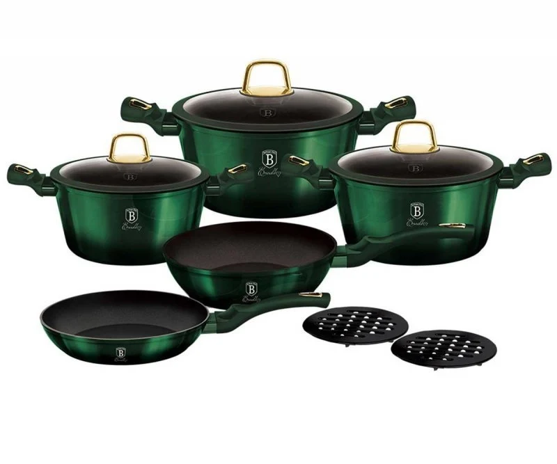 Berlinger haus BH-6065 EMERALD Set di pentole antiaderenti in titanio