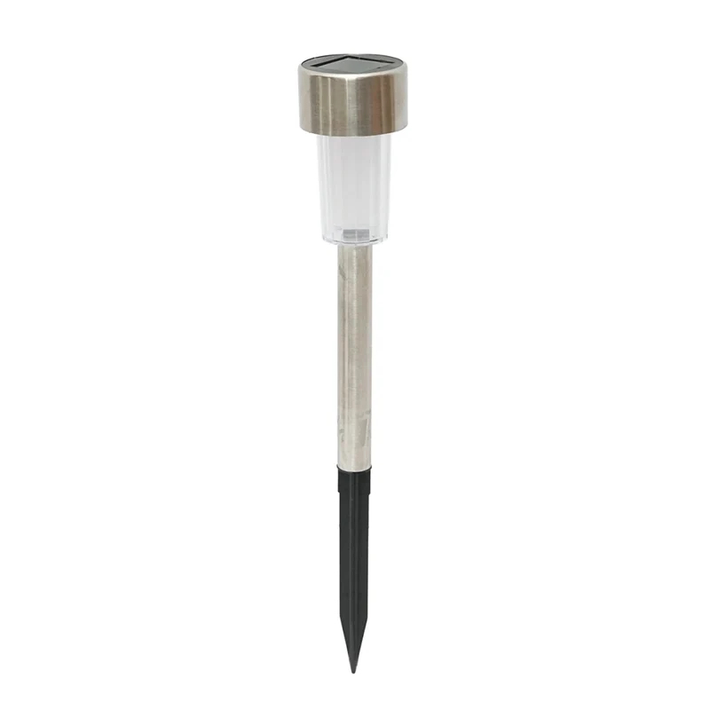 Lampada solare LED in acciaio inox, 6500K, altezza 30cm