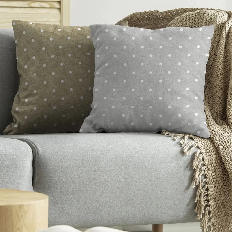 Cuscino Tulipano 43 x 43 cm Pois Grigio 1810 6 Pezzi