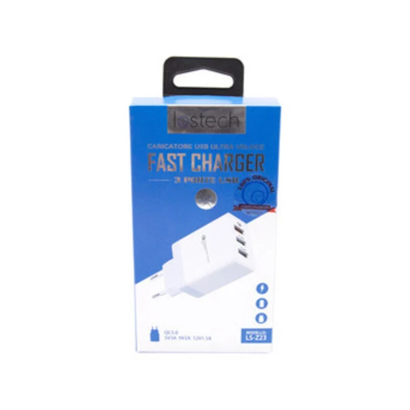 Caricatore Quick Charger 3 da 3 USB