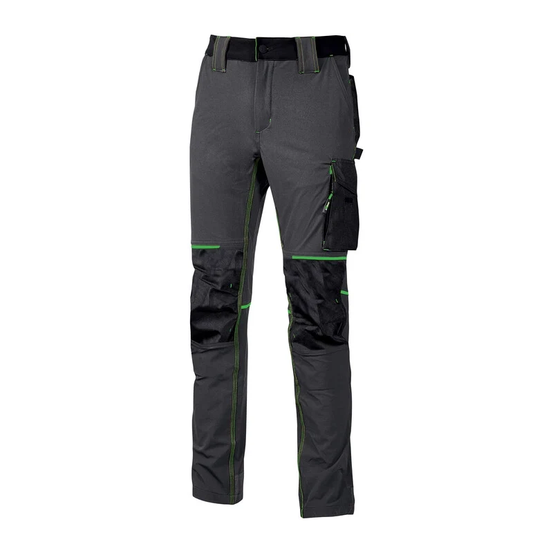 Power Pantalone Atom Slim Fit Grigio Verde Tg.xl