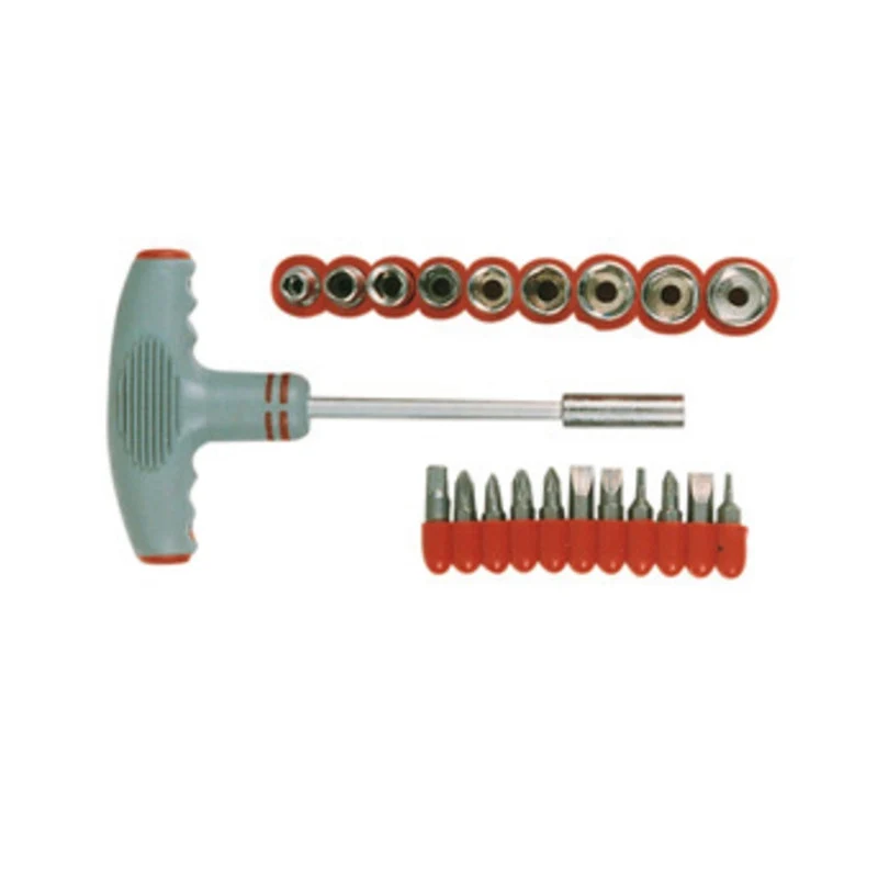 Cacciavite Giravite a T C 9 Bussole e 11 Inserti RIF.76750 China T Max 6044