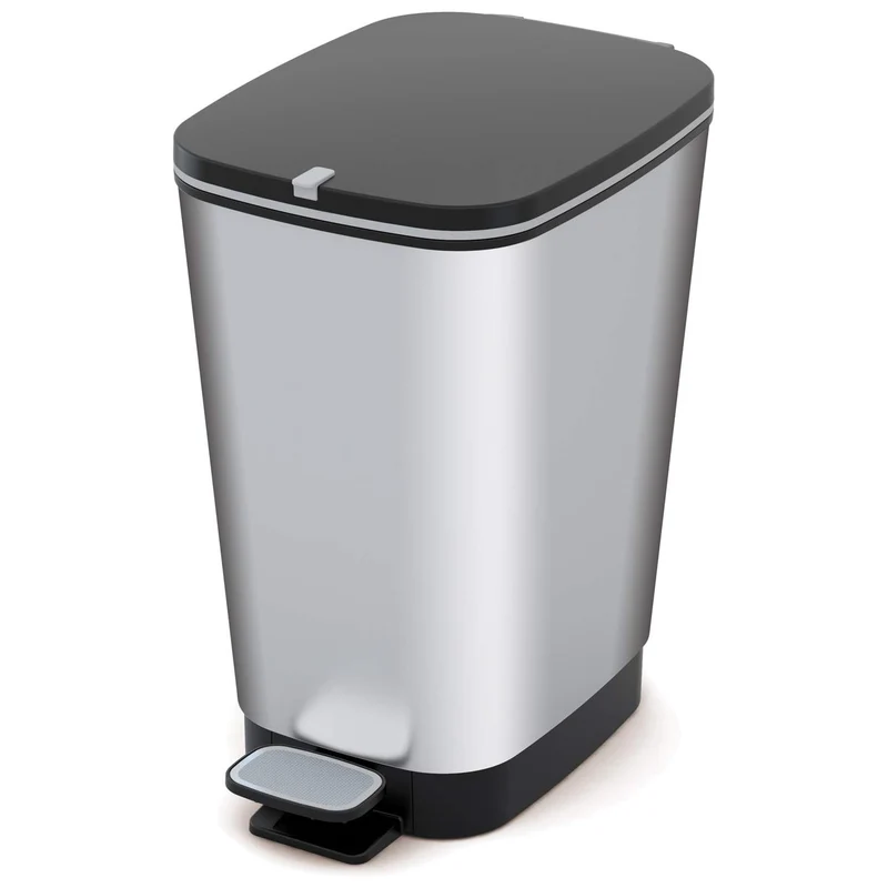 Cestino Kis Chic, con pedale, guarnizione in gomma, metallizzato, 30 litri