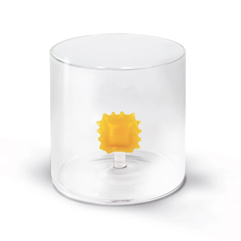 Bicchiere in vetro borosilicato - Decoro Raviolo