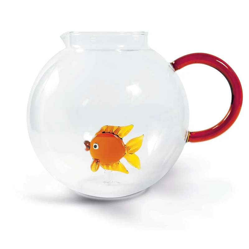 Wd Lifestyle Brocca in vetro borosilicato con soggetto in vetro colorato - P