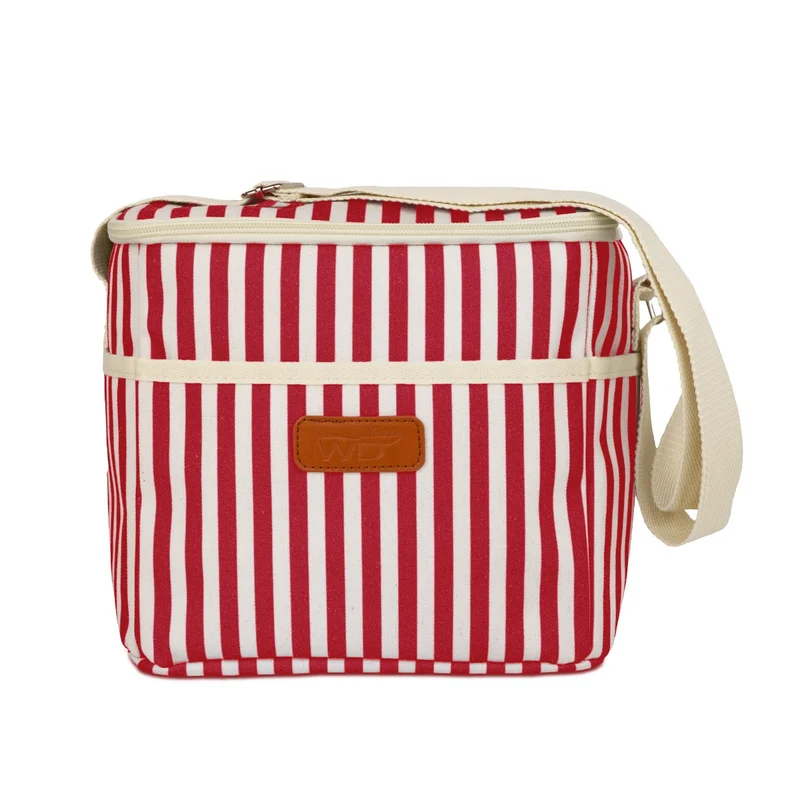 Borsa termica a righe - 8L Rosso