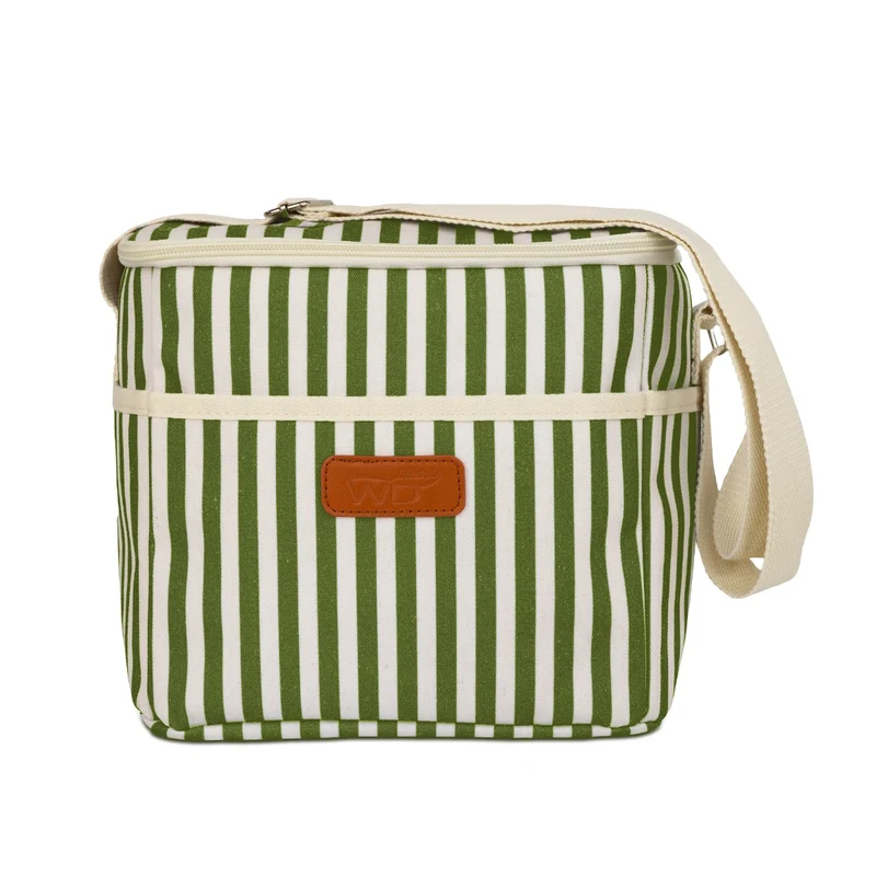 Borsa termica a righe - 8L Oliva
