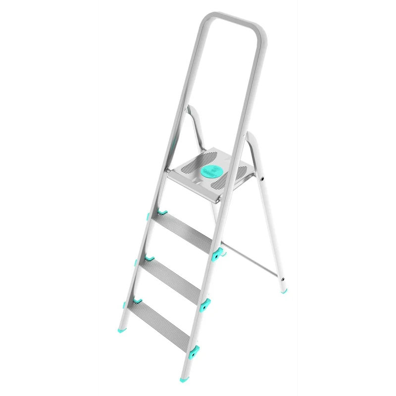Colombo LIBELLULA - Scala a pioli, Scala 4 gradini, Scaletta Domestica Pieghevole, Altezza 84 cm, Portata max 150kg, Scaletta alluminio, Made in Italy