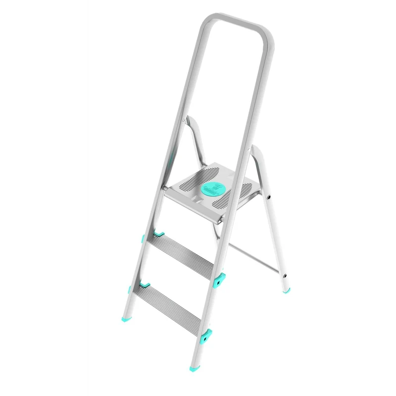 Colombo LIBELLULA - Scala a pioli, Scaletta Pieghevole, scaletta 3 gradini, Altezza 61 cm, Portata max 150 kg, Scaletta alluminio, Made in Italy