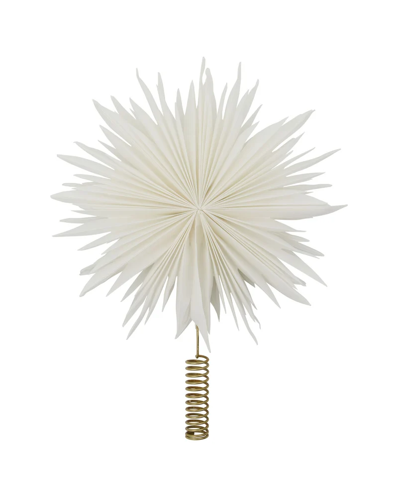 Top star w. LED, HDGant, Weiß;Messing-finish