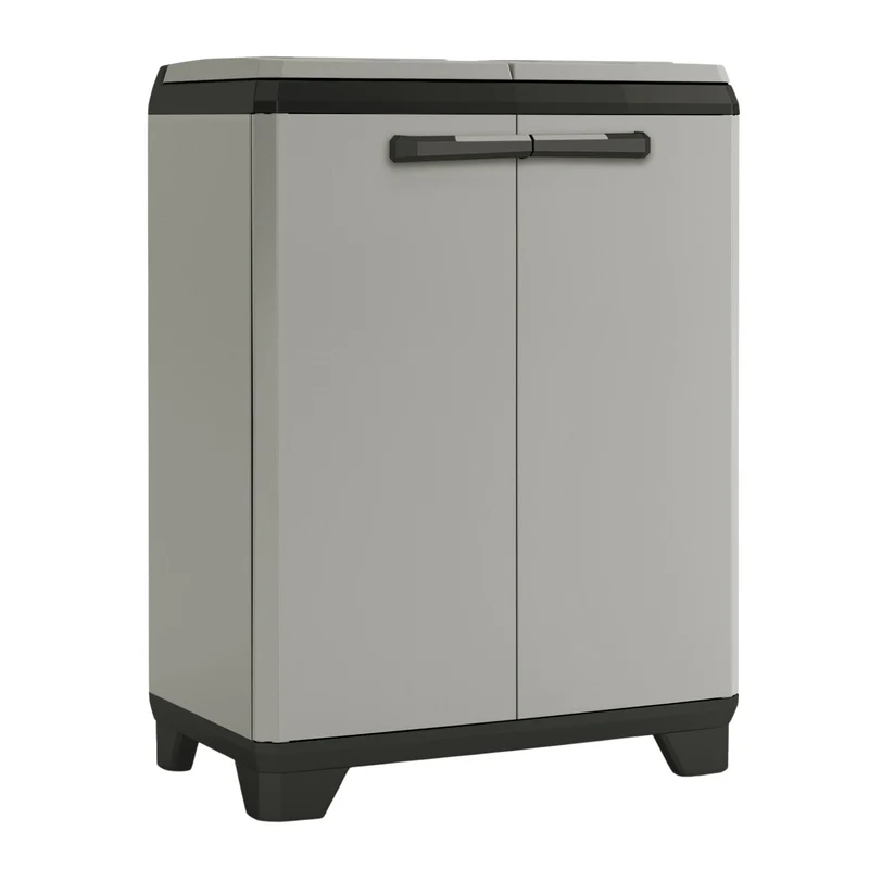 Mobile per la raccolta differenziata Keter Planet, capacità 2x110 L, colore grigio, 68x39x92 cm, 246640