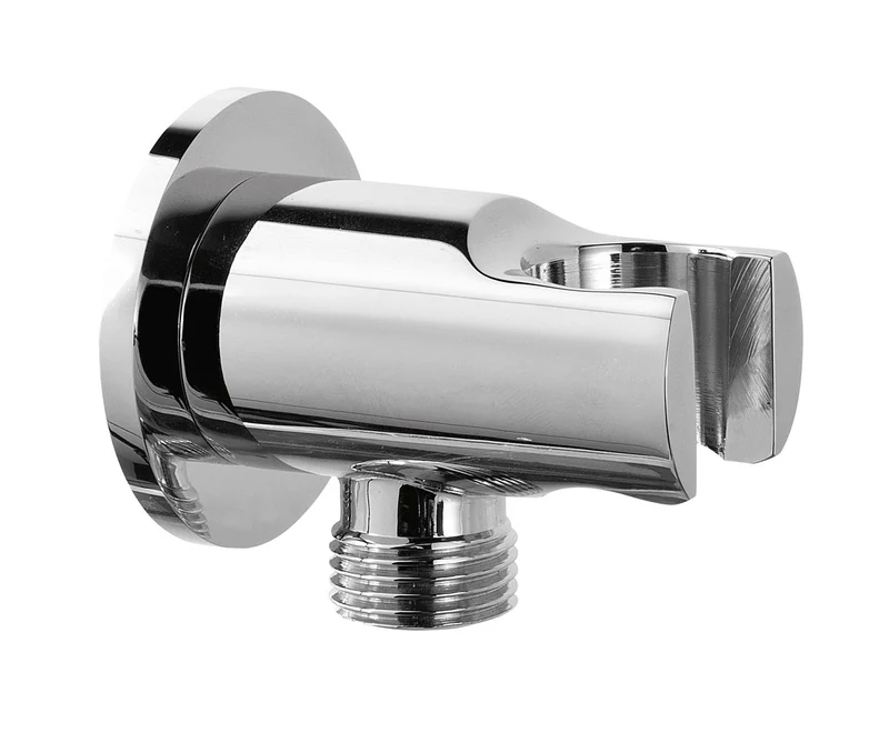 PRESA ACQUA LINDOS IN OTTONE CROMATO CON SUPPORTO ATTACCO 1/2M X 1/2M