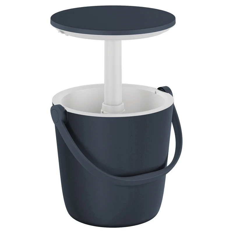 Bar portatile Keter Go Bar con funzione grafite di un tavolino per snack e di un contenitore per bevande