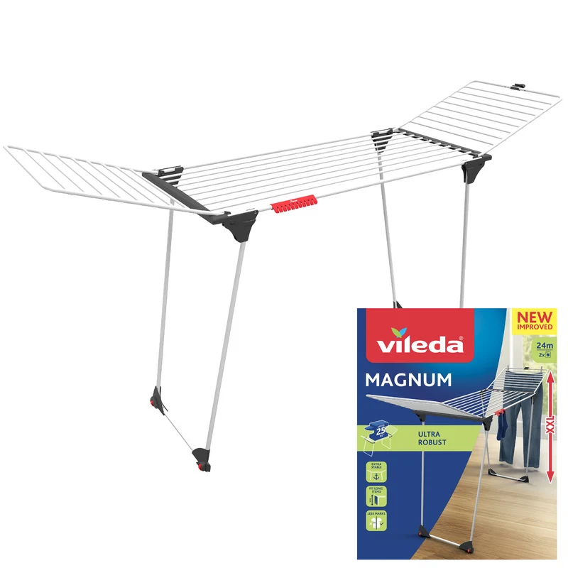 Stendibiancheria da terra Vileda Magnum, superficie di stesura 24 m, fili in acciaio XXL
