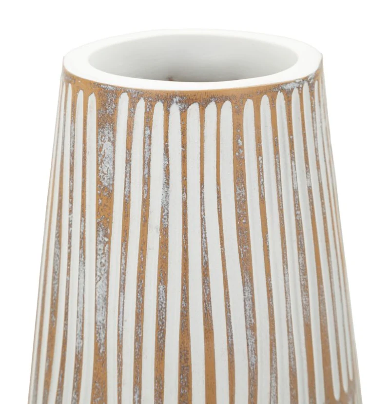 Vaso Resina Hanoi Ø17x68,5 cm in Resina Bianco effetto lavato