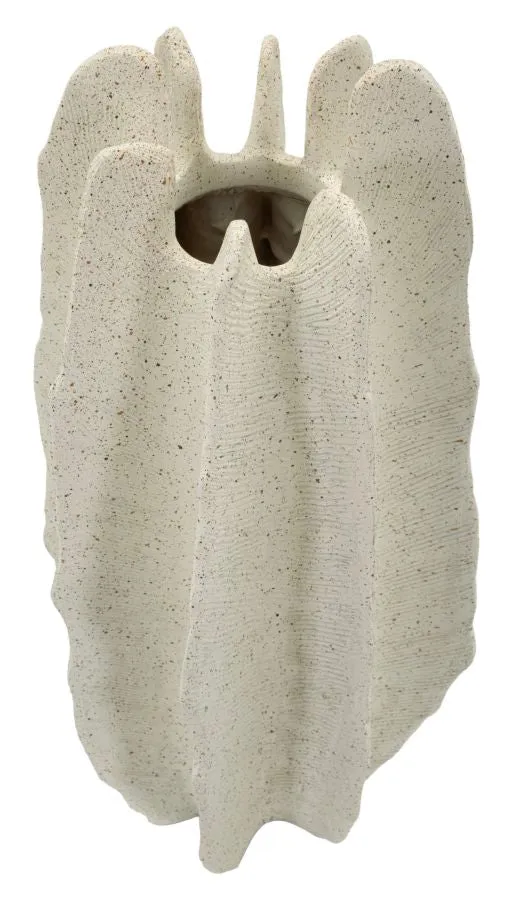 Vaso Resina Ester Ø23x50 cm in Resina Sabbia