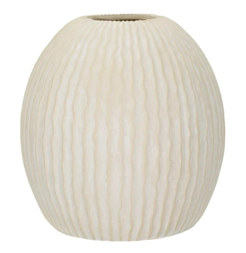 Vaso Icicle Ø36,5x38 cm in Mgo Crema