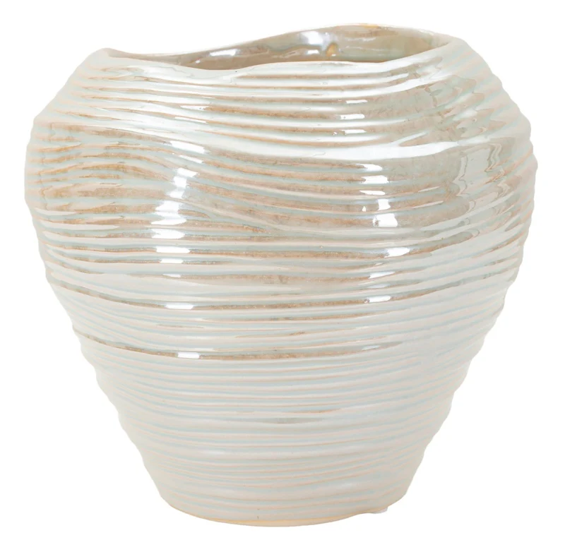 Vaso Perly Round Ø22x20 cm in Ceramica Perla