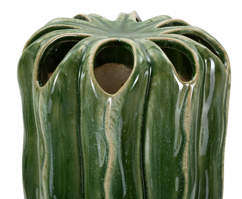 Vaso Cactus Tall Ø12x31,5 cm in Ceramica Verde