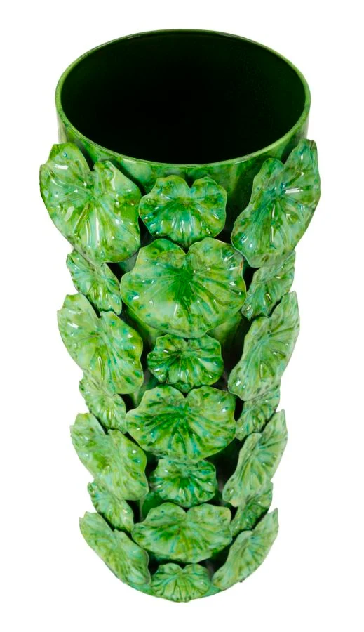 Vaso Drop 18x17,5x46 cm in Ferro Verde