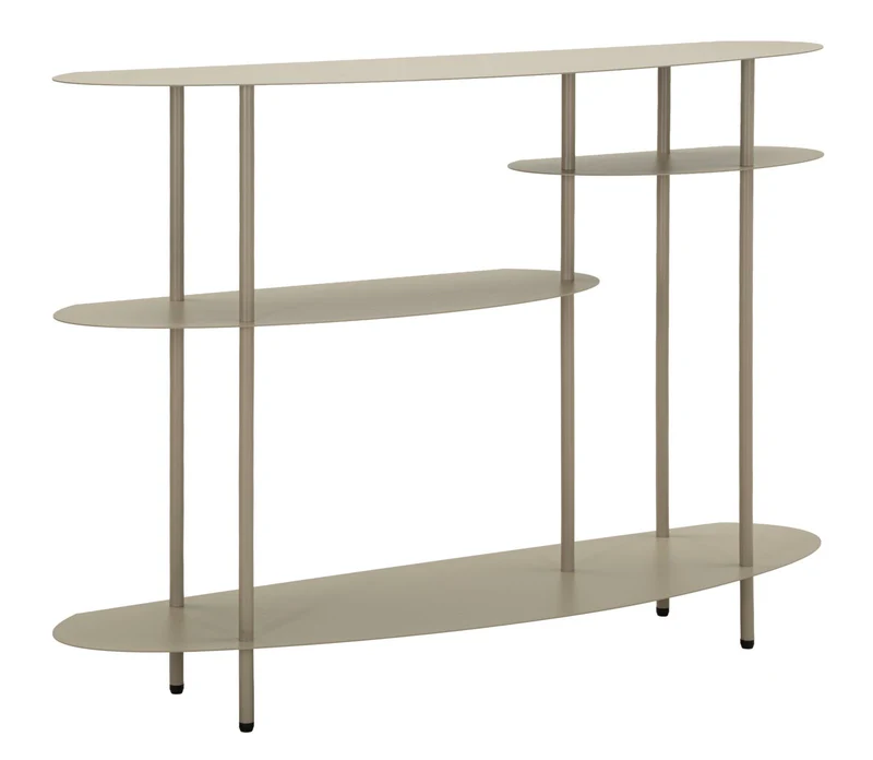 Console Saturno Plus Tortora 118x34x82 cm in Metallo Grigio tortora