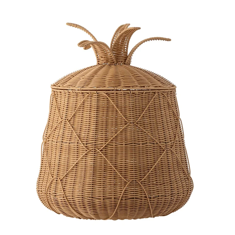 Anann Korb mit Deckel, Natur, Polyrattan