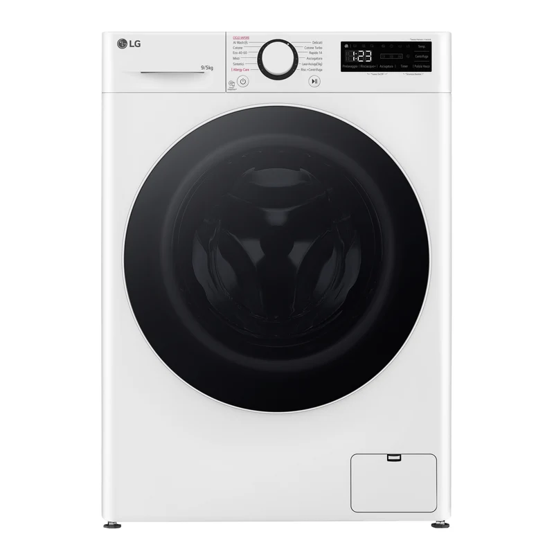 Lavasciuga Libera Installazione Caricamento Frontale LG D2R5S09TSWW Slim 9/5kg AI DD Classe E 1200 giri