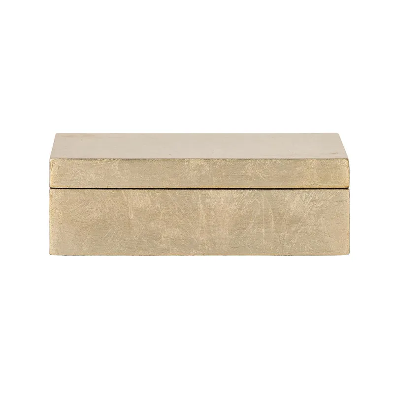 Nenon Box mit Deckel, Gold, FSC®100%, MDF