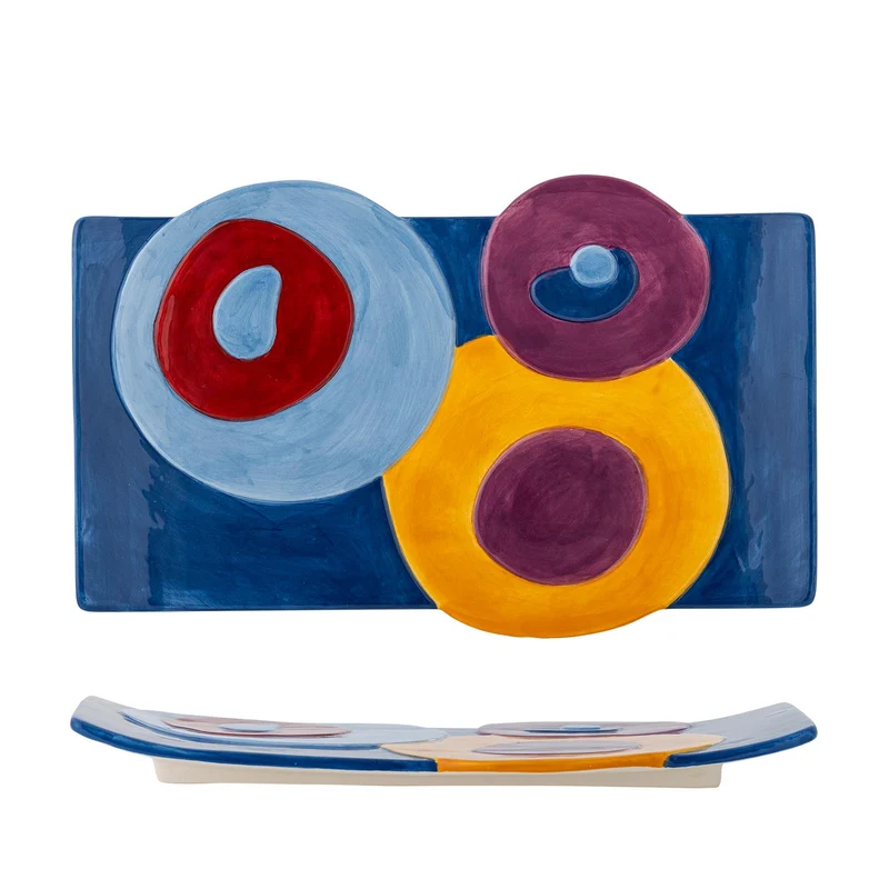 Polivia Tablett, Bunt, Keramik