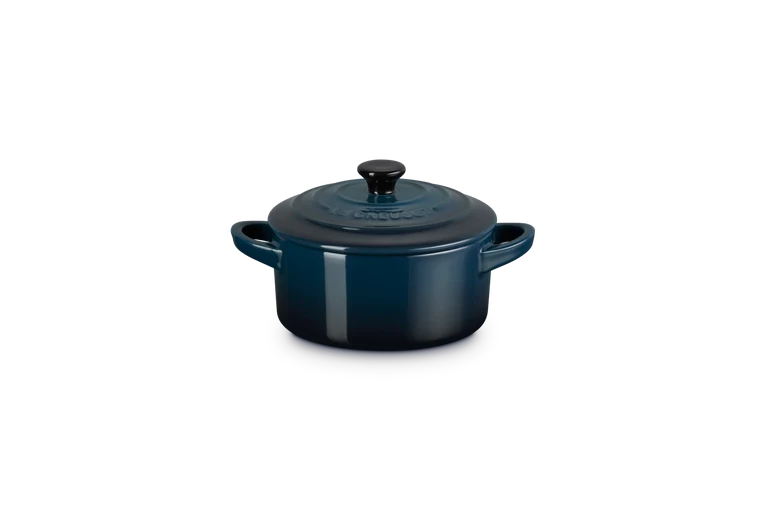 Mini cocotte rotonda in gres vetrificato color nuit