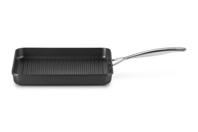 Grill quadrato con manico in alluminio antiaderente 28 cm