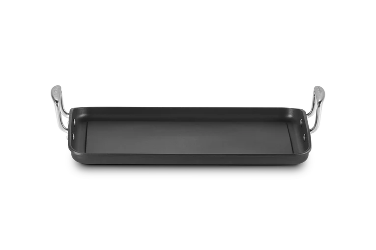 Grill grande liscio in alluminio antiaderente 35 cm