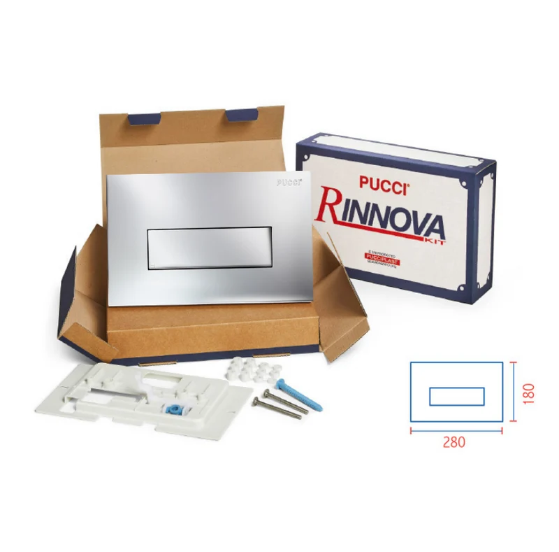 Pucciplast Rinnova Kit Di Trasformazione Per Placche Serie Sara CROMATA LUCIDA 10 mm Cod. 80179682
