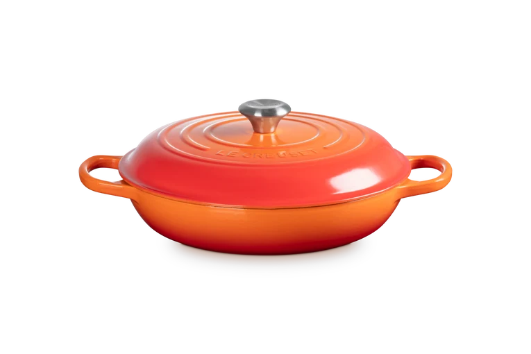 Tegame basso Evolution in ghisa vetrificata 30 cm,color arancio