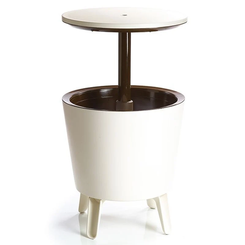 Bar da giardino Keter Cool Bar 3in1 Tavolo, bar e frigorifero color crema-marrone