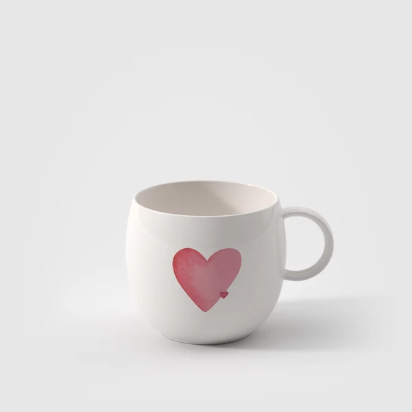 With Love Tazza con manico bianca, 290 ml