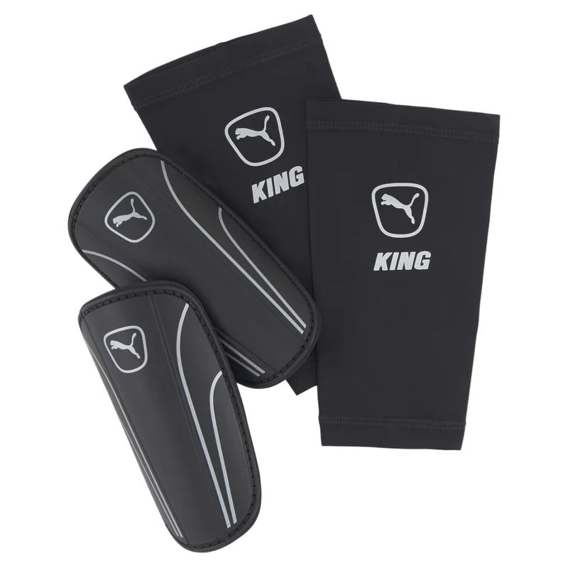 Puma parastinchi da calcio King 030851-02 nero-argento