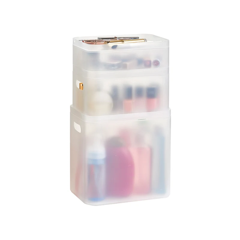 Astuccio Per Cosmetici Trasparente Set Di 3