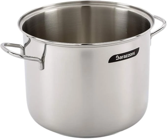 Barazzoni Pentola Ø22 cm, Made in Italy, Capacità 6 lt, Acciaio Inox