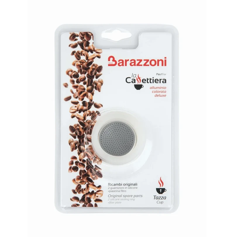 2 guarnizioni + 1 filtro caffettiera alluminio Ricambi Tazze: 2