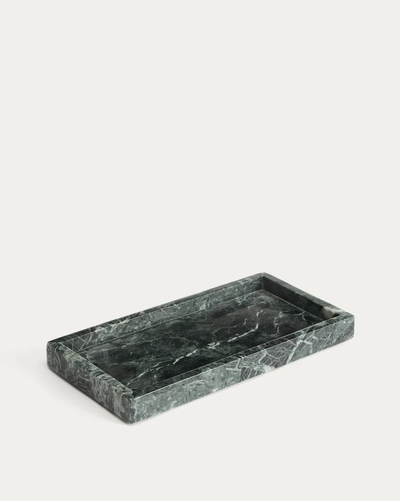 Tablett Serela aus grünem Marmor 35 x 18 cm