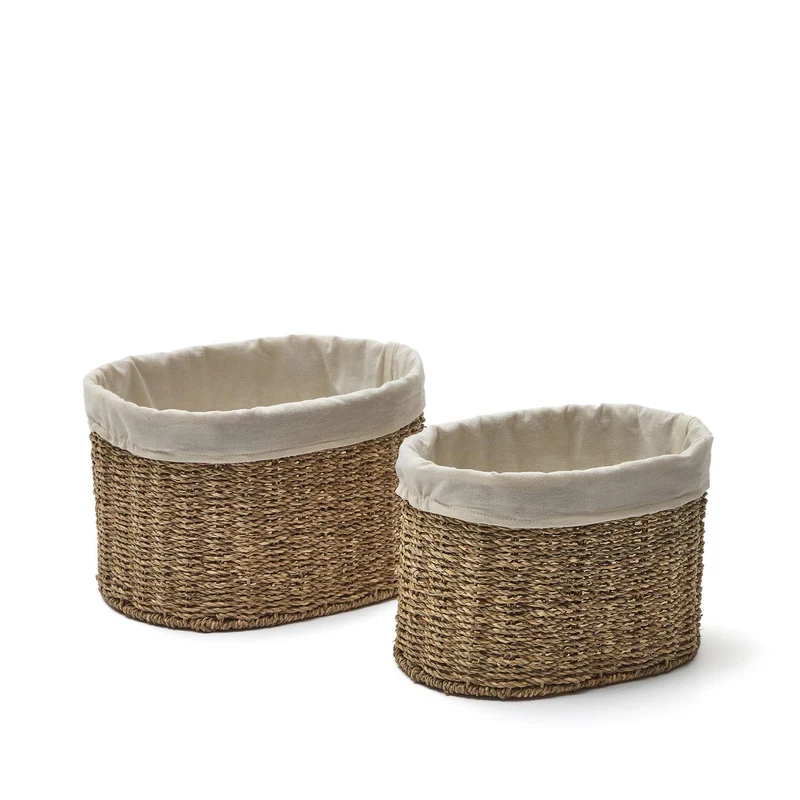 Tossa Set aus 2 mittelgrossen Körben aus Naturfasern