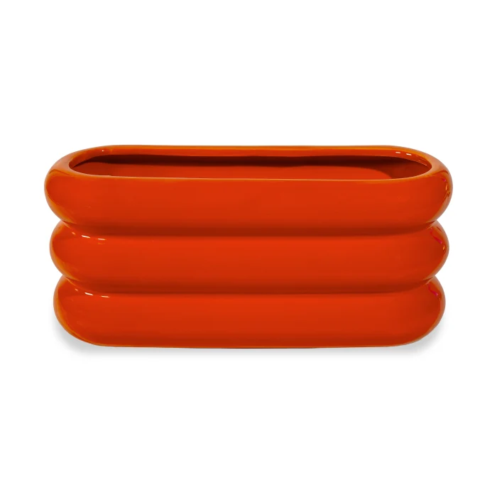 Vaso in terracotta. Colore ARANCIONE.