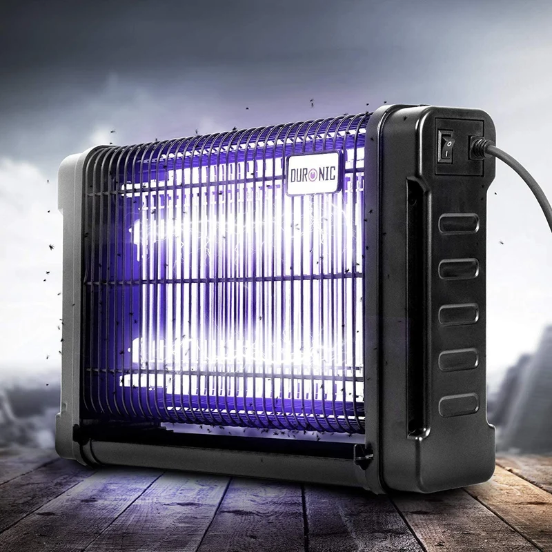 Duronic FK8412 Insetticida per zanzare elettrica 12W | Zanzariera elettrica per Interni | Lampada Antizanzare Elettrica con Luce UV | Giardino Domestico Cucina Interna Esterna | Mosche Falene Insetti